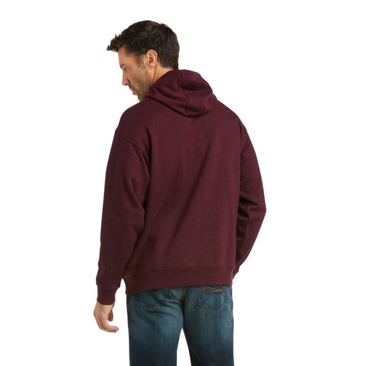 Ariat Basic Hoodie Sweatshirt Malbec Southwest Scenic | QKkOoB0Q