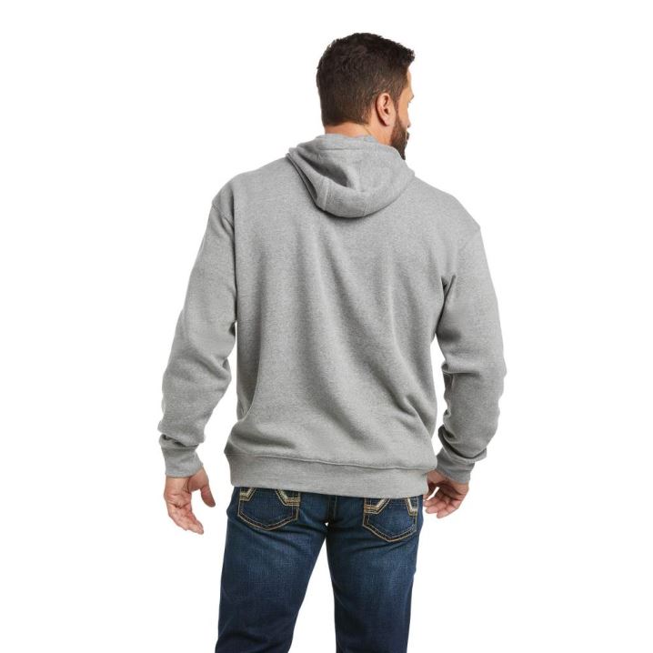 Ariat Basic Hoodie Sweatshirt Med Heather Raised Cobalt Shie | vt0v4pMG