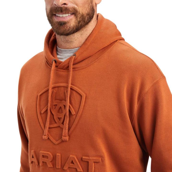 Ariat Basic Hoodie Sweatshirt Mocha Bisque Logo | svtkHOzO