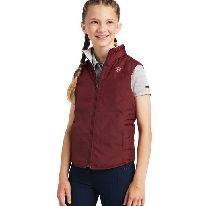 Ariat Bella Reversible Insulated Vest Good Show/Zinfandel | v2OKLFzg