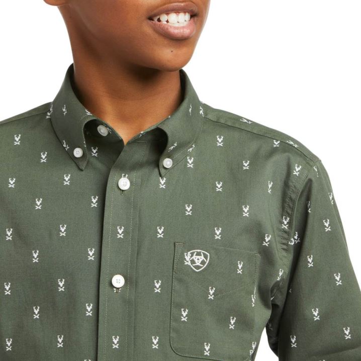 Ariat Bertel Classic Fit Shirt Hemlock | Z17RLexn