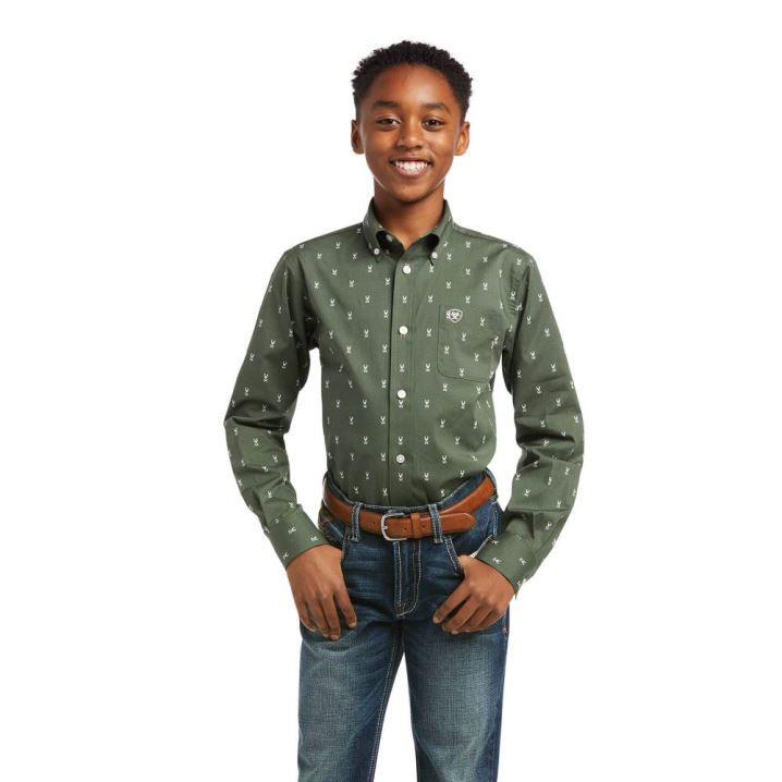 Ariat Bertel Classic Fit Shirt Hemlock | Z17RLexn