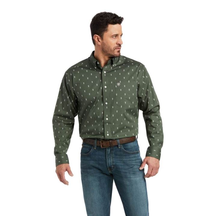 Ariat Bertel Stretch Classic Fit Shirt Hemlock | Ni4vNRQe