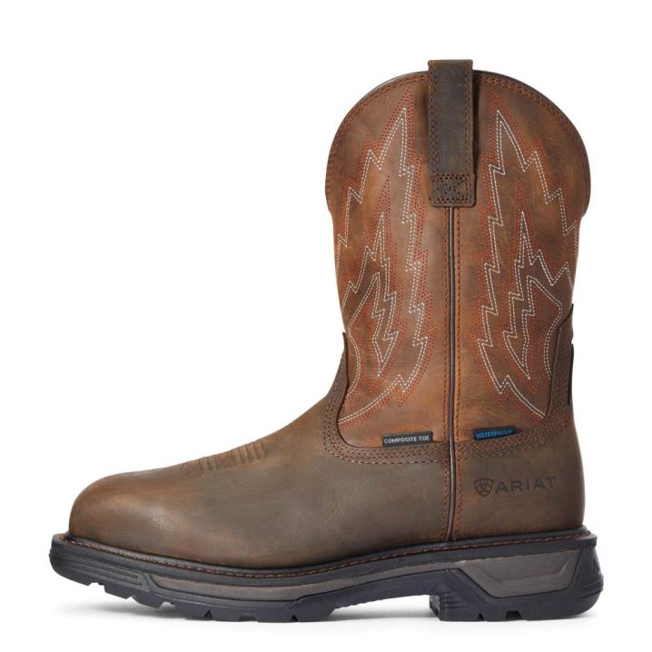 Ariat Big Rig Waterproof Composite Toe Work Boot Temno Rjave | xkdPCu8G