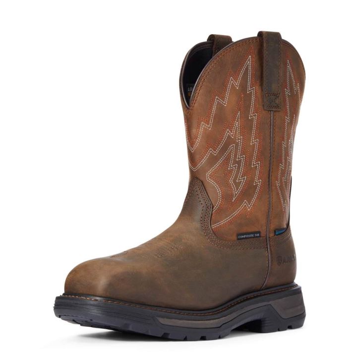 Ariat Big Rig Waterproof Composite Toe Work Boot Temno Rjave | xkdPCu8G