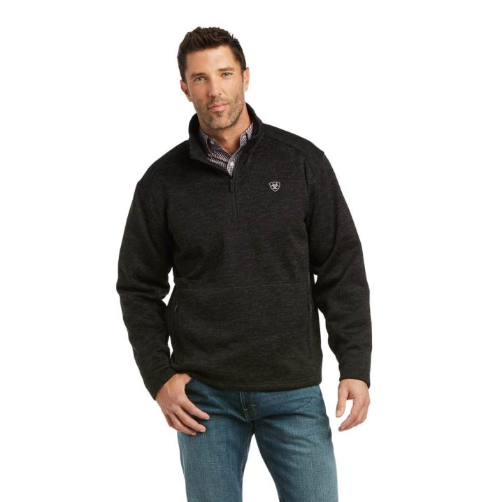 Ariat Caldwell 1/4 Zip Temno Sive | vvZwjqAo