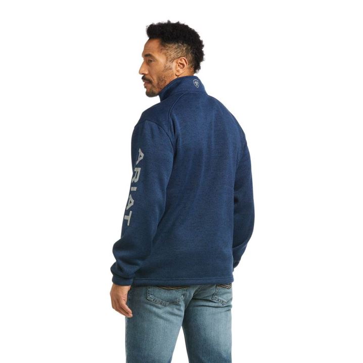 Ariat Caldwell Logo Full Zip Indigo | G2m4DQKp