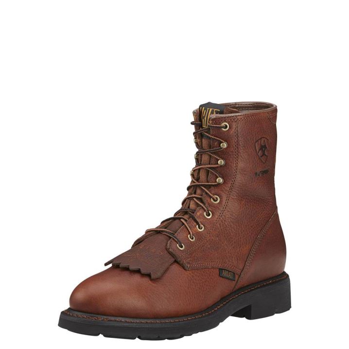 Ariat Cascade 8" Waterproof Work Boot Oranžne | I6cof4hC