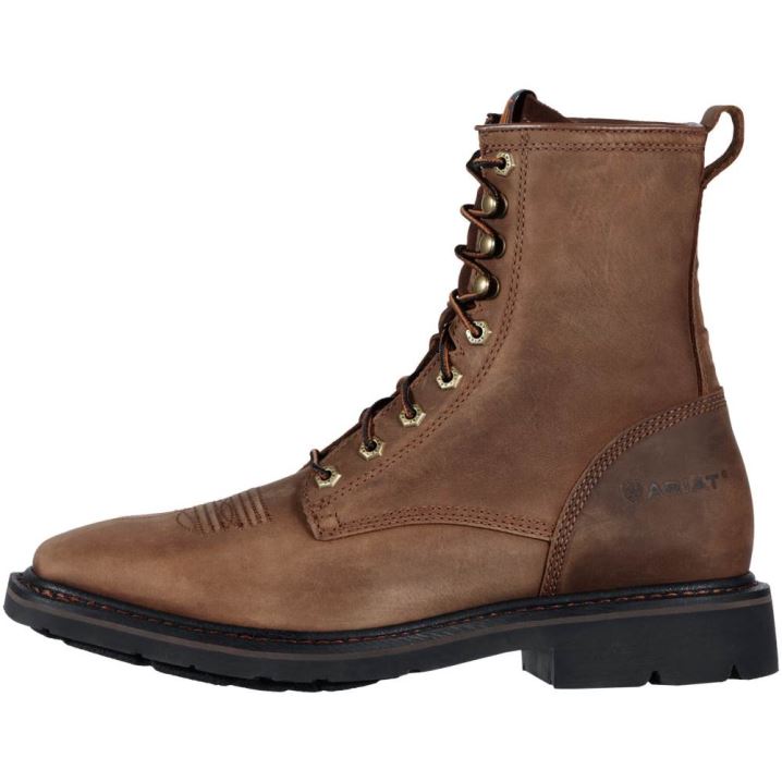 Ariat Cascade 8" Wide Square Toe Work Boot Rjave | 36Sa8nsD