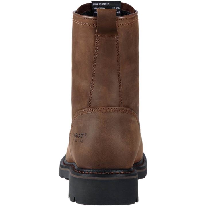 Ariat Cascade 8" Wide Square Toe Work Boot Rjave | 36Sa8nsD