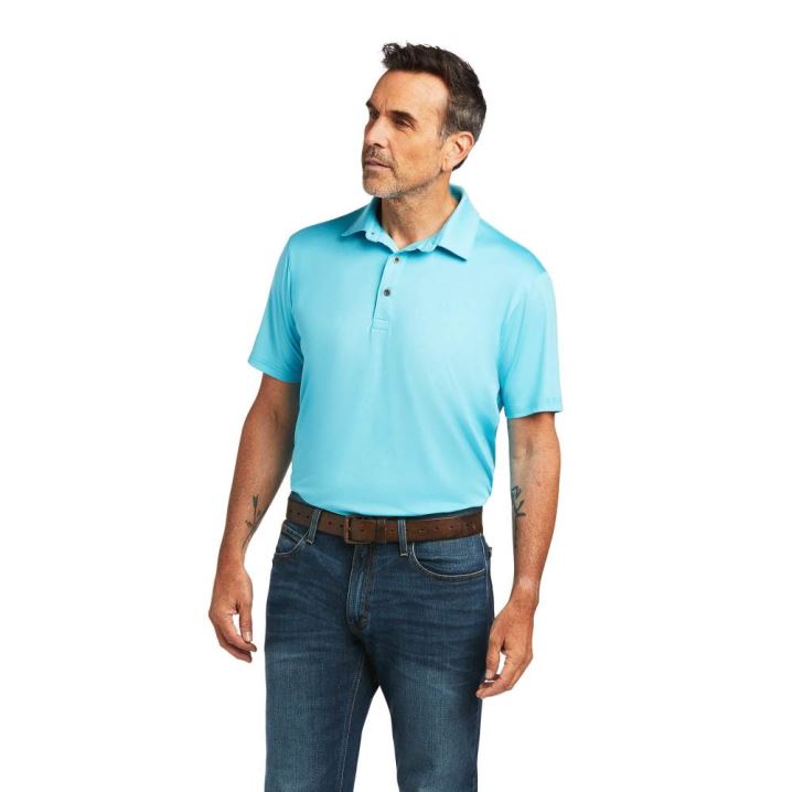 Ariat Charger 2.0 Fitted Polo Bachelor Button | 8vaxnh8N