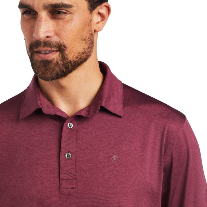 Ariat Charger 2.0 Fitted Polo Malbec | V8e1gO24