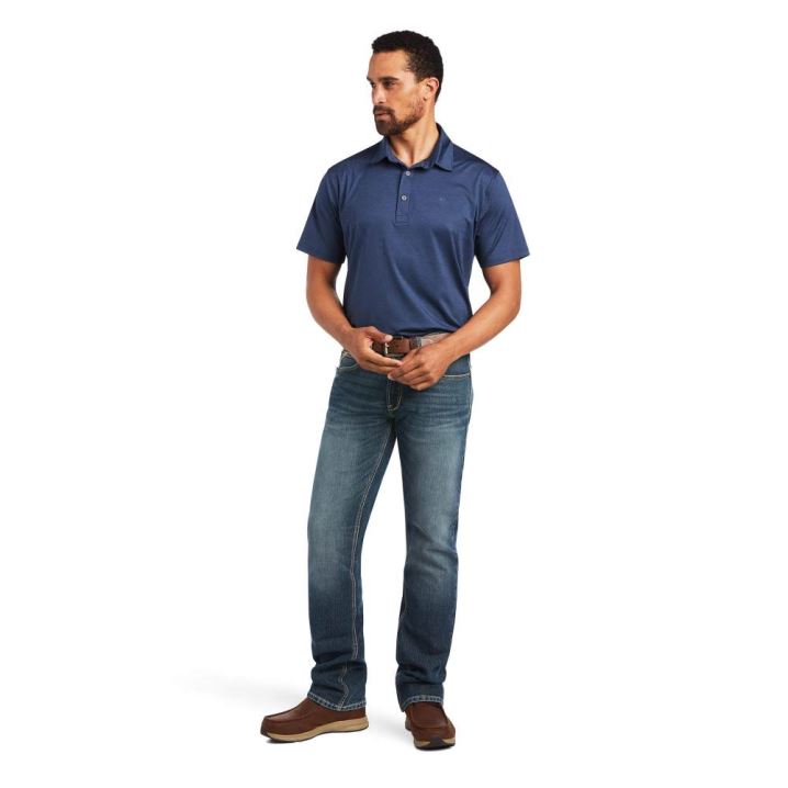 Ariat Charger 2.0 Fitted Polo Temno Modre | CmDRHWy3