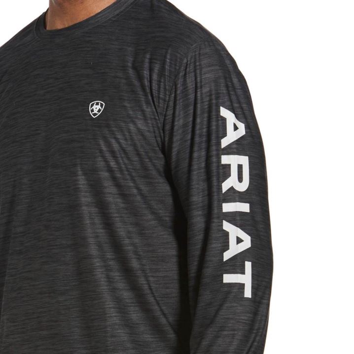 Ariat Charger Logo T-Shirt Sive | T1236BKl