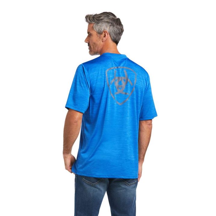 Ariat Charger Shield Tee Modre | Fy5E7G8g