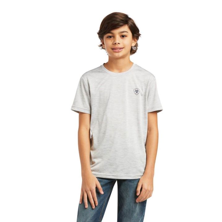 Ariat Charger Shield Tee Sive | m6qPg6Oy