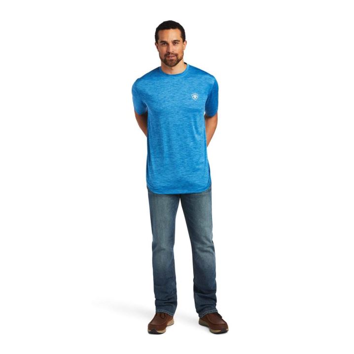 Ariat Charger Vertical Flag Tee Modre | m5we2E4p