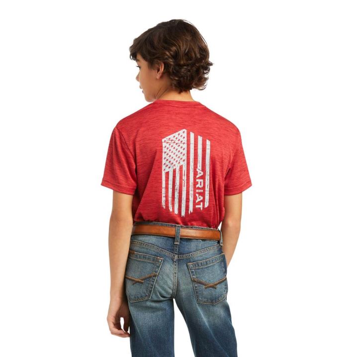 Ariat Charger Vertical Flag Tee Scooter | 8VbCY9au