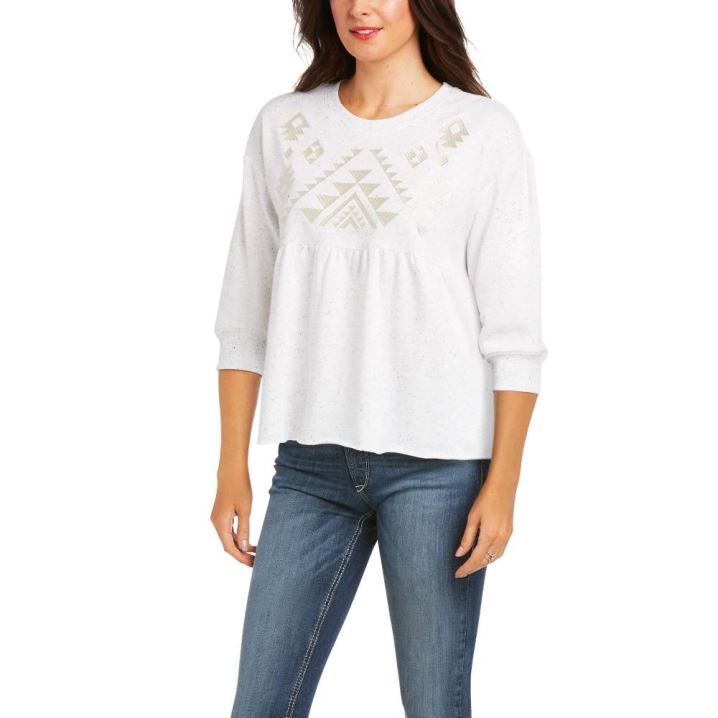 Ariat Cheers Pullover Egret | XcmUgMsO