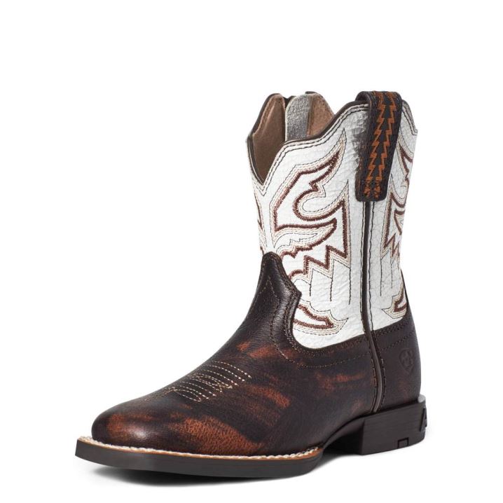 Ariat Child Sorting Pen Western Boot Marbled Mahogany | Dkt7lUyU