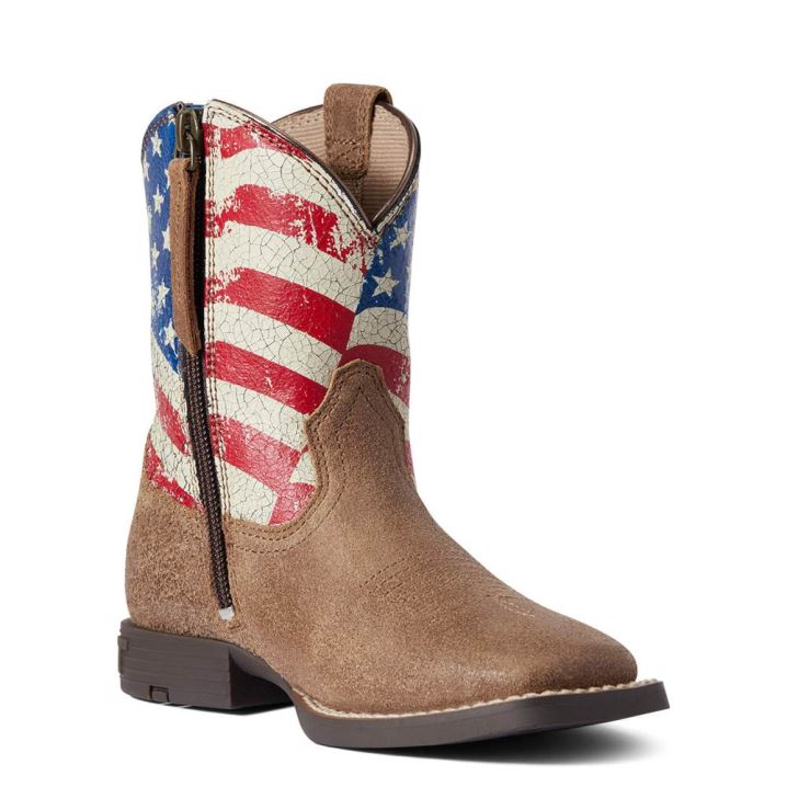 Ariat Child Stars and Stripes Western Boot Rjave | EmwtBh0G