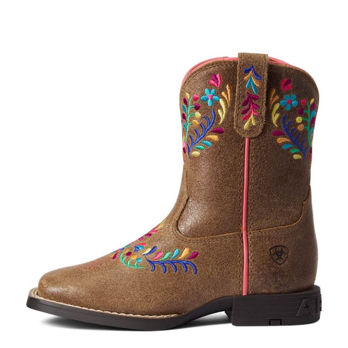 Ariat Child Wild Flower Western Boot Rjave | qMj1bs0d