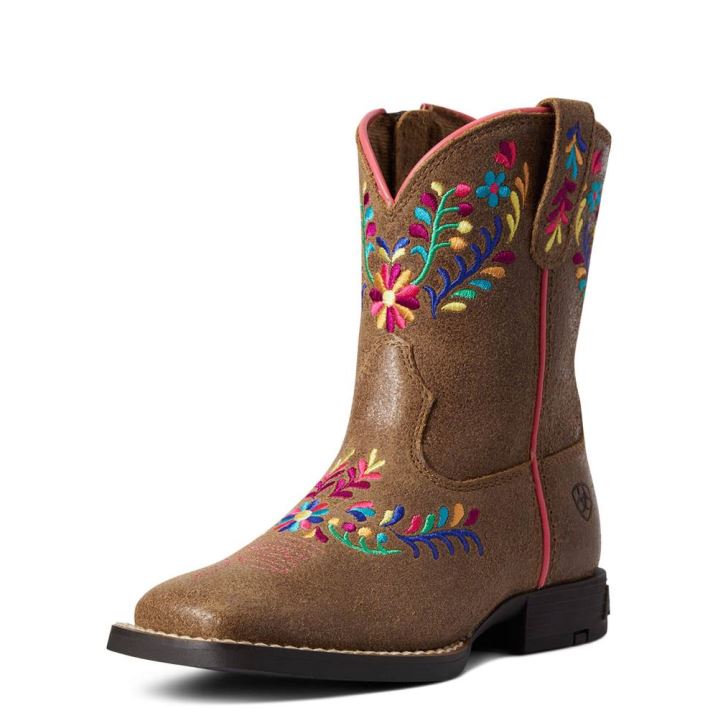 Ariat Child Wild Flower Western Boot Rjave | qMj1bs0d