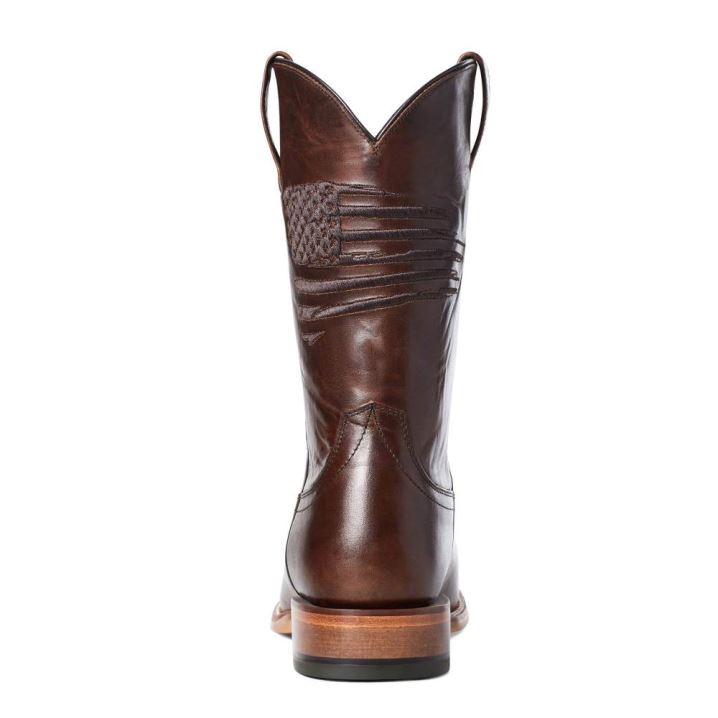 Ariat Circuit Patriot Square Toe Western Boot Rjave | 98xuGyV1