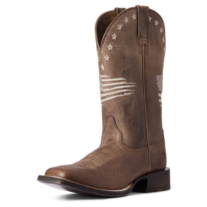 Ariat Circuit Patriot Western Boot Rdeče Rjave | EB0JiQV2