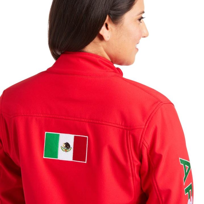 Ariat Classic Team Softshell MEXICO Jacket Rdeče | MCBP8wmE