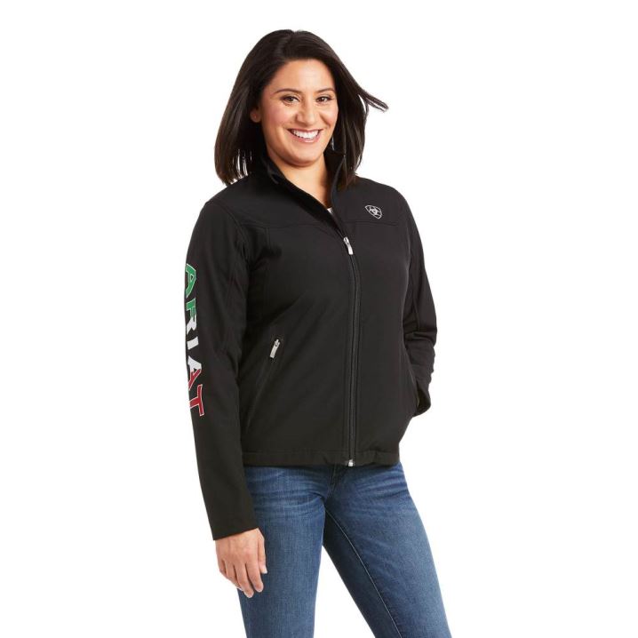 Ariat Classic Team Softshell MEXICO Jacket Črne | g4x9SZys