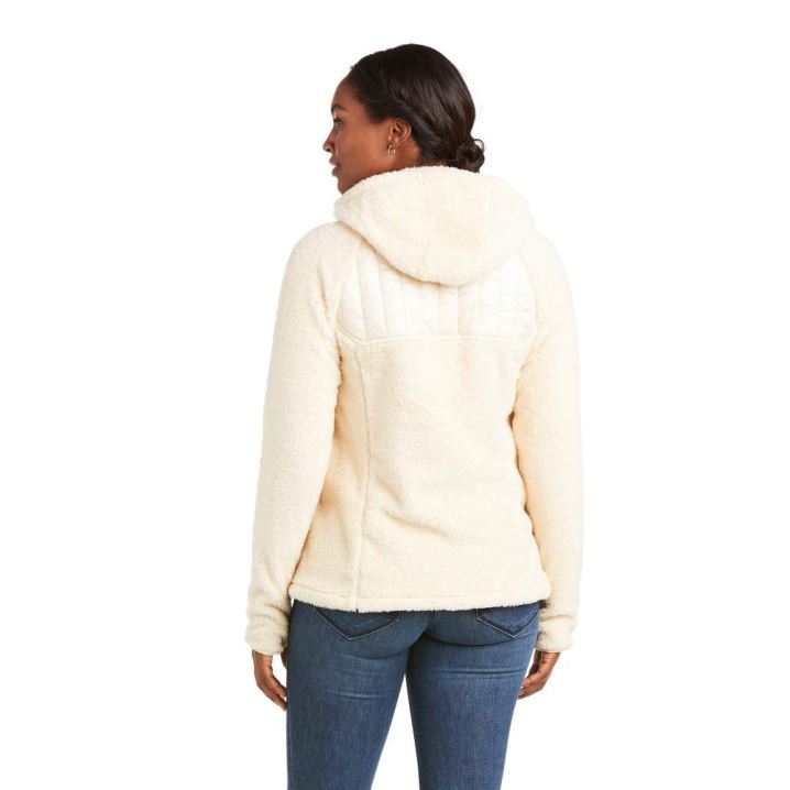 Ariat Coalesce Hoodie Full Zip Sweatshirt Raw Canvas | NaMb8Iet