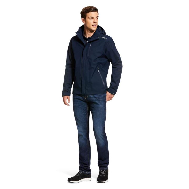 Ariat Coastal Waterproof Jacket Temno Modre | TD4epTRR