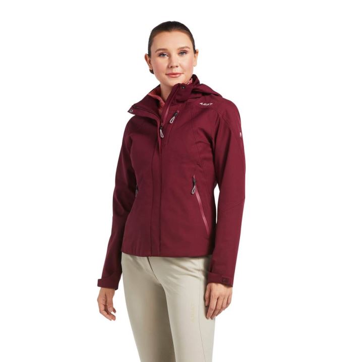 Ariat Coastal Waterproof Jacket Zinfandel | opMSKGyO