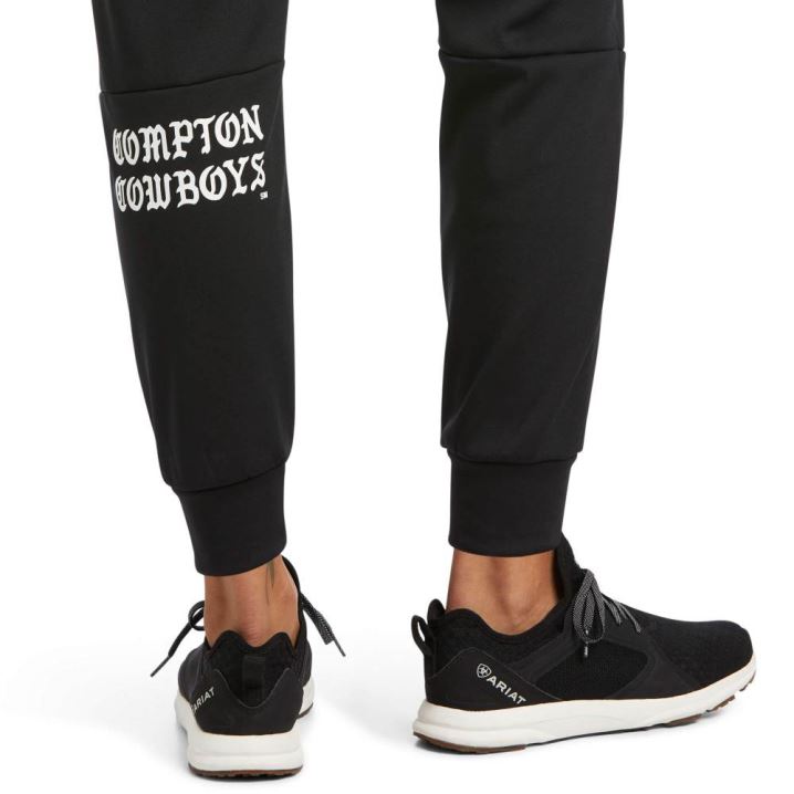 Ariat Compton Cowboys Jogger Sweatpants Črne | lqGb3tgH