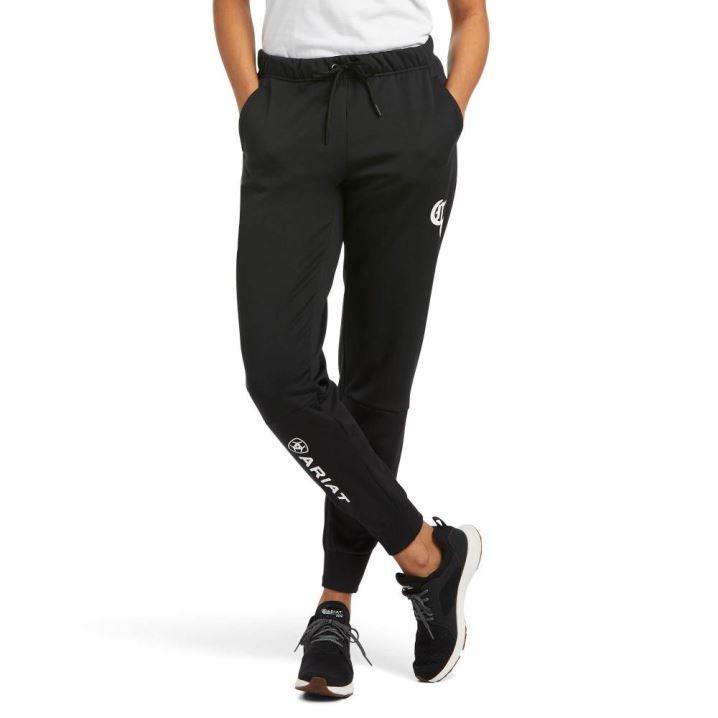 Ariat Compton Cowboys Jogger Sweatpants Črne | lqGb3tgH