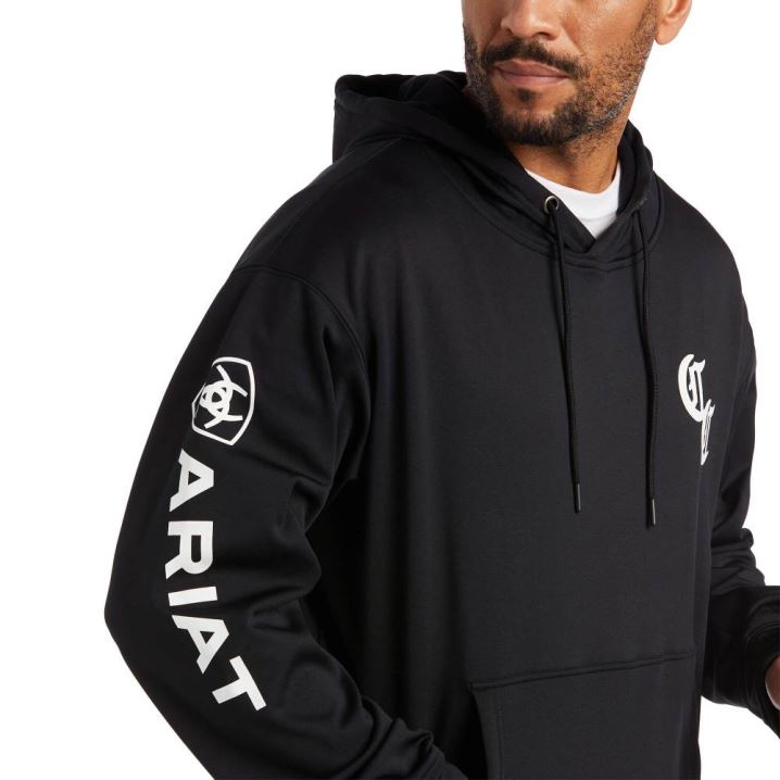 Ariat Compton Cowboys Tek Hoodie Črne | c4eyBOaC