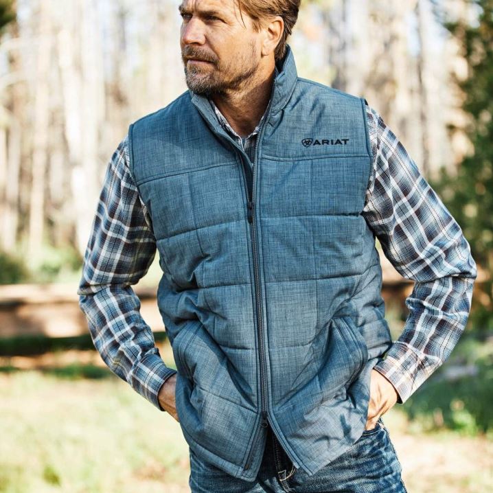 Ariat Crius Insulated Vest Slate Heather | NCjrkmao