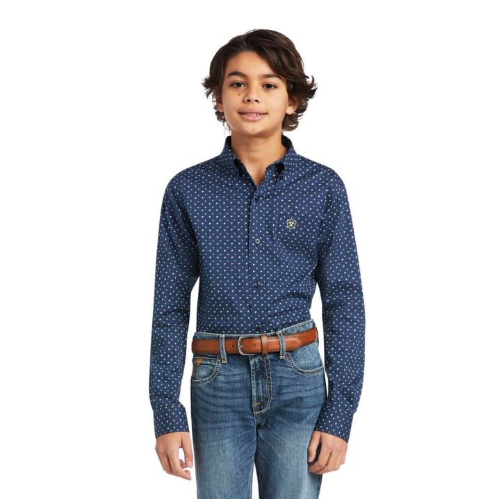 Ariat Dante Stretch Classic Fit Shirt Temno | MtUMJRsd