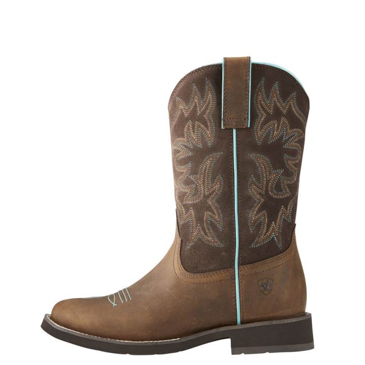 Ariat Delilah Round Toe Western Boot Rjave | zNL0LfrL