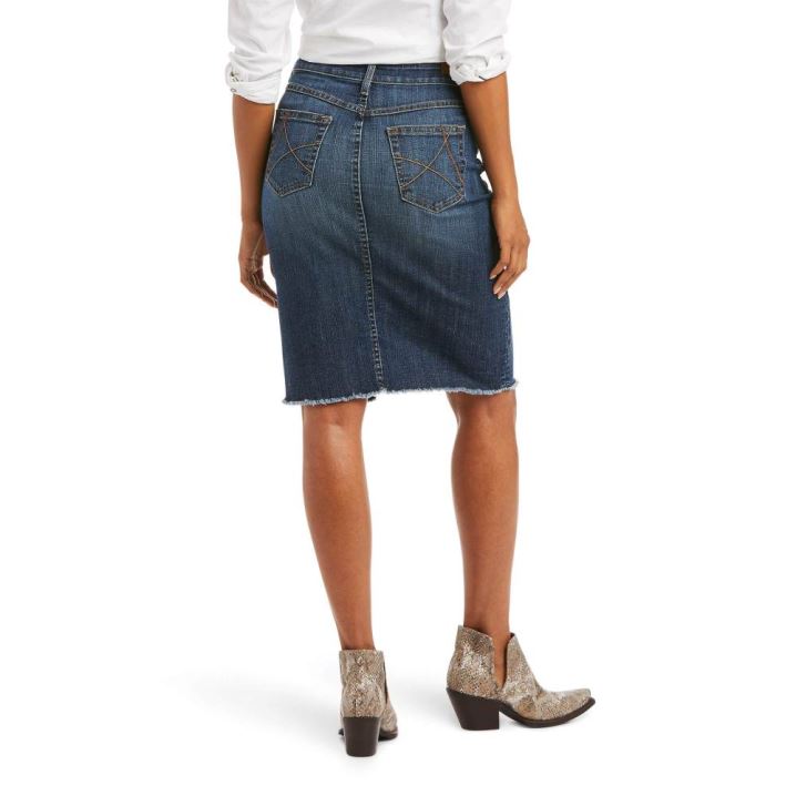 Ariat Denim Skirt Zlate | 24ujVmyY