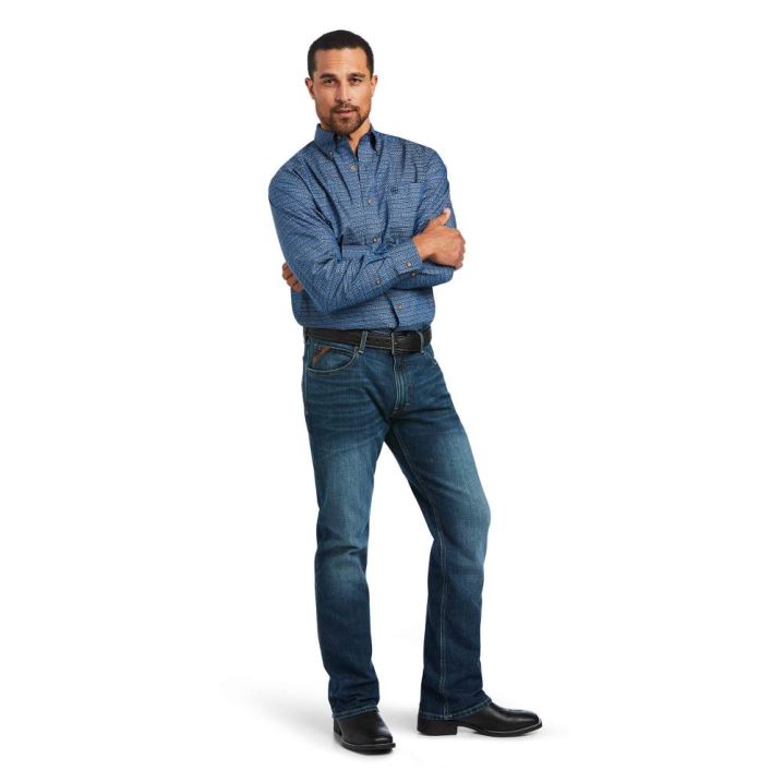 Ariat Desmond Classic Fit Shirt Temno | J5ZPEgfz