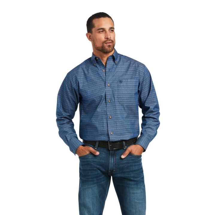 Ariat Desmond Classic Fit Shirt Temno | J5ZPEgfz