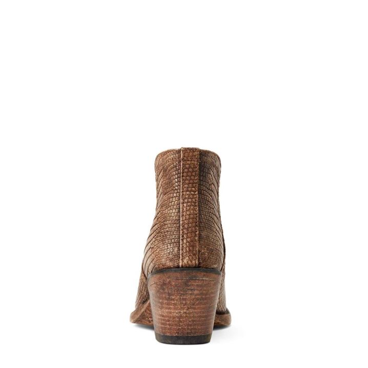 Ariat Dixon Lizard Western Boot Bež Rjave | Gwce67rg