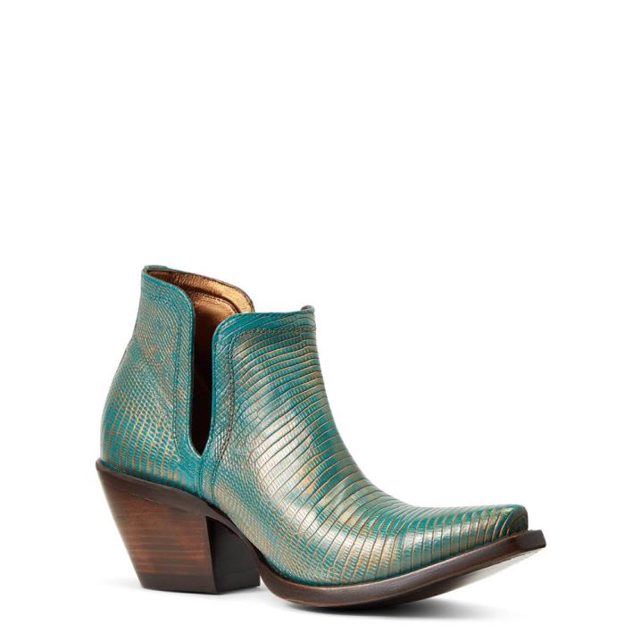 Ariat Dixon Lizard Western Boot Turkizna Metal | NixTAJOE