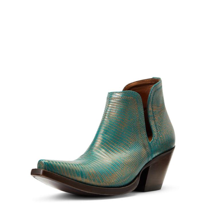 Ariat Dixon Lizard Western Boot Turkizna Metal | NixTAJOE