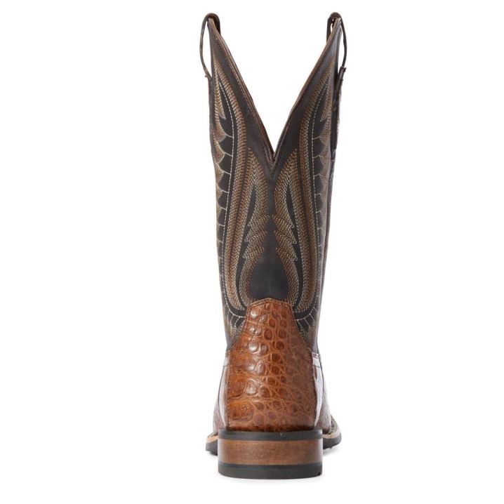 Ariat Double Down Western Boot Caramel Caiman Belly | 0Cy7lpyQ