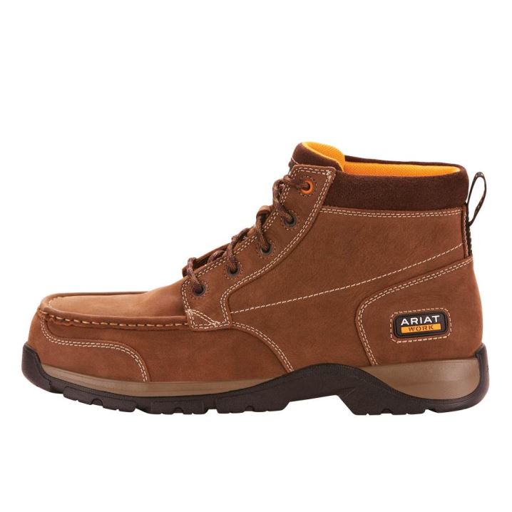 Ariat Edge LTE Chukka Composite Toe Work Boot Temno Rjave | M2Syqokw