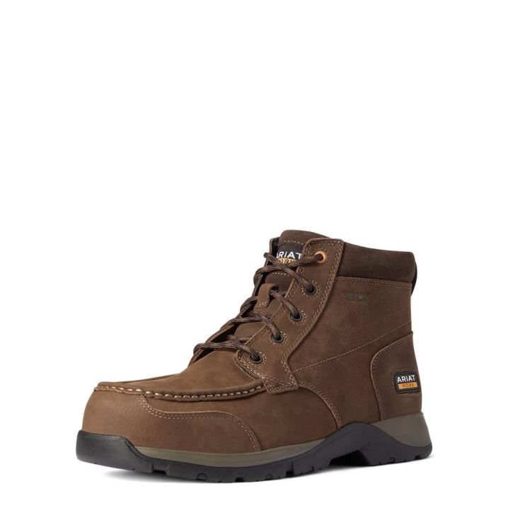 Ariat Edge LTE Chukka Static Dissipating Composite Toe Work Boot Temno Rjave | bG21tNS4