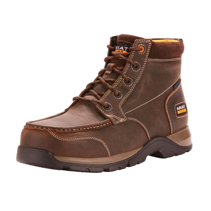 Ariat Edge LTE Chukka Waterproof Composite Toe Work Boot Temno Rjave | xJvMgCoI